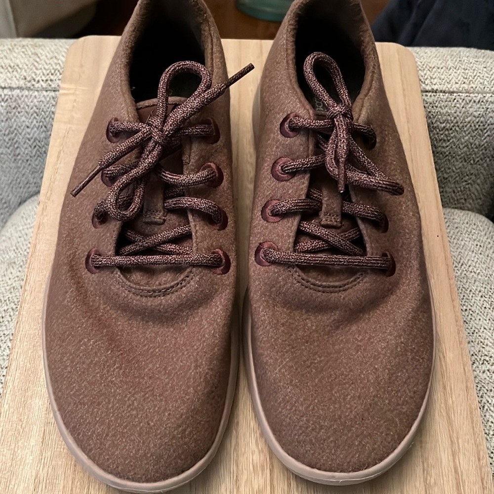 Allbirds running wool shoe.